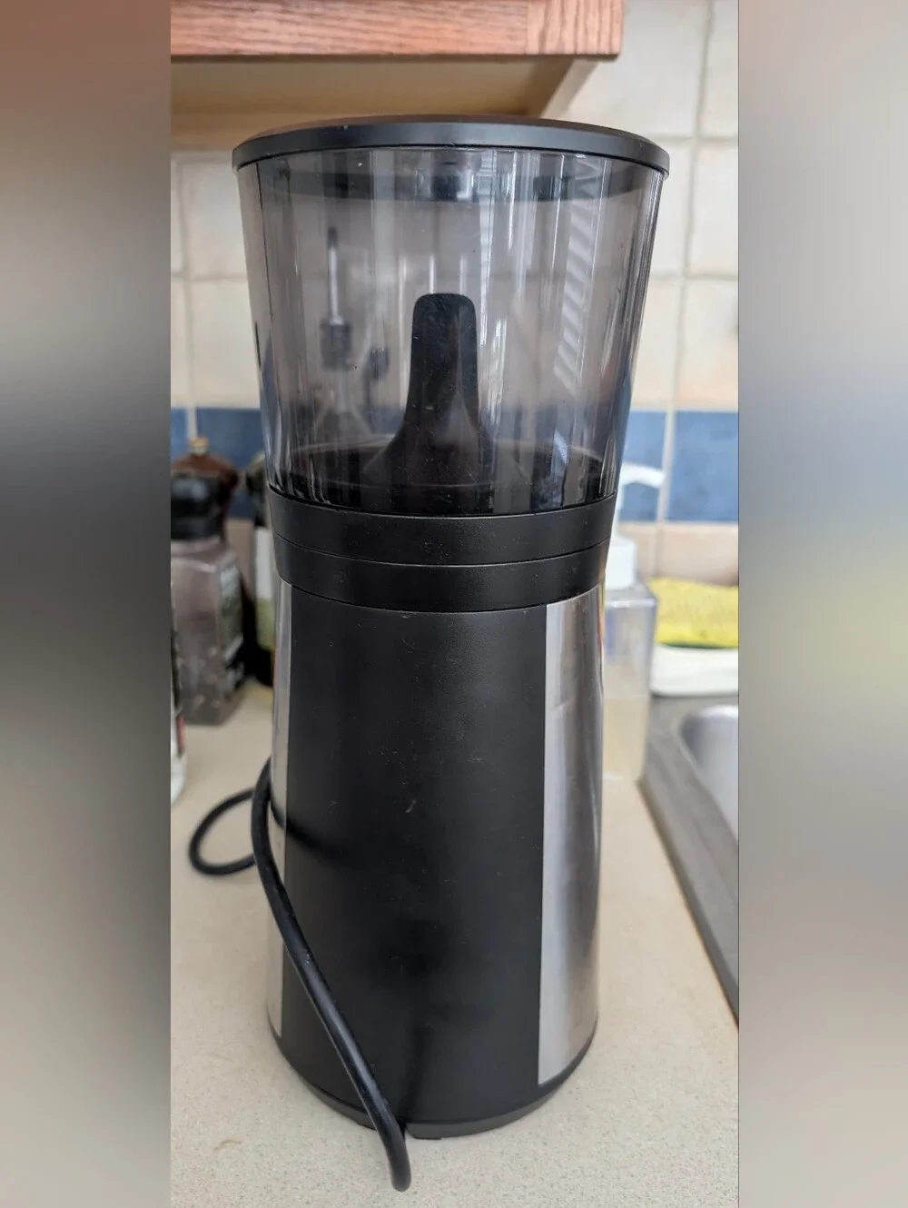 EUC OXO Brew Conical Burr Coffee Grinder W/Timer 8717000 Stainless Steel, Tested